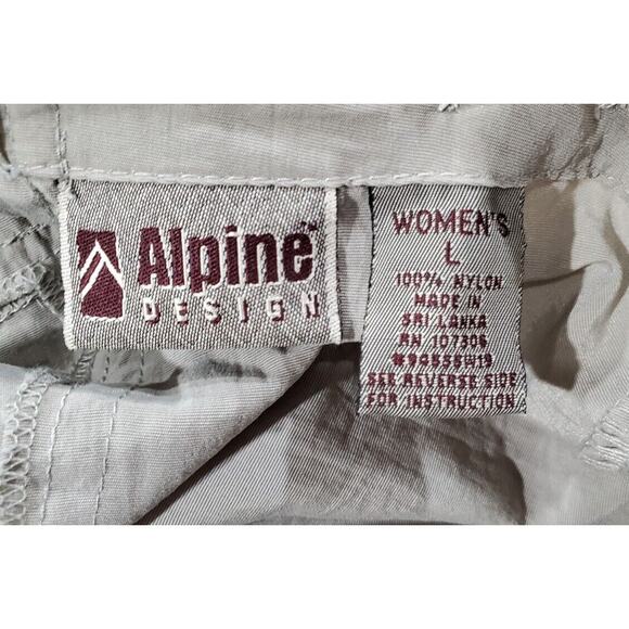 Vintage Alpine Design Hiking Pants Camping Nylon Convertible Pants WOMENS SZ L - Picture 7 of 7